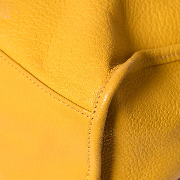 BALENCIAGA Classic Metallic Edge City Handbag Shoulder Bag 390154 Goatskin Yellow Gold Hardware Studs 2way Good Condition Used 4a003657