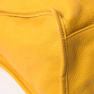 BALENCIAGA Classic Metallic Edge City Handbag Shoulder Bag 390154 Goatskin Yellow Gold Hardware Studs 2way Good Condition Used 4a003657