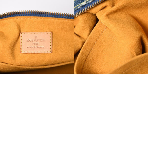 Very good condition LOUIS VUITTON Monogram Denim Baggy GM Shoulder Bag Handbag M95048 Indigo Blue Gold Hardware Used 4a003639