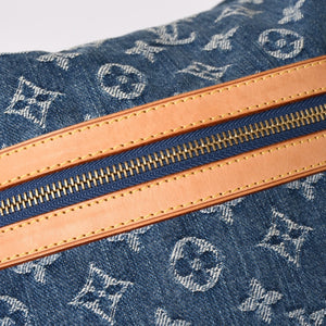 Very good condition LOUIS VUITTON Monogram Denim Baggy GM Shoulder Bag Handbag M95048 Indigo Blue Gold Hardware Used 4a003639