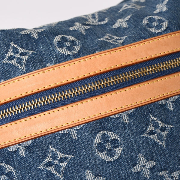 Very good condition LOUIS VUITTON Monogram Denim Baggy GM Shoulder Bag Handbag M95048 Indigo Blue Gold Hardware Used 4a003639