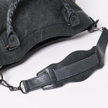 画像をギャラリービューアに読み込む, BALENCIAGA バレンシアガ ザ ファースト ハンドバッグ ショルダーバッグ 103208 ラムスキン ダークグレー メタルブラック金具 2way 美品 中古 4a003641
