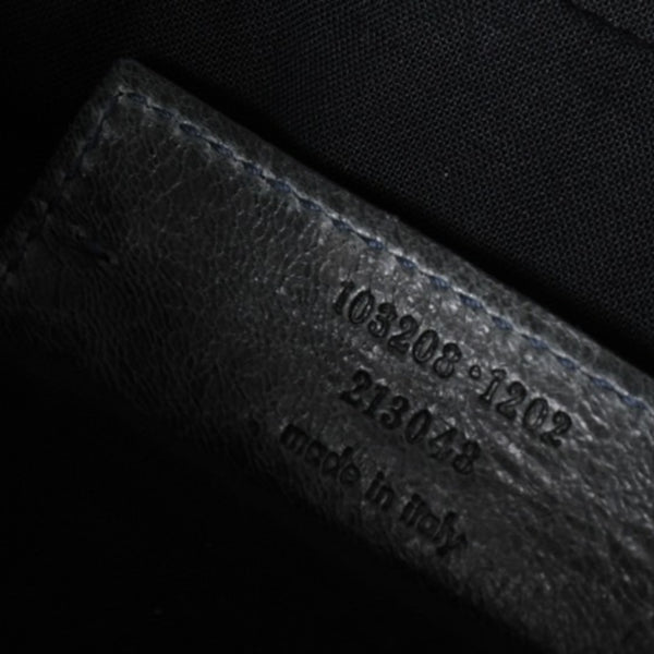 BALENCIAGA The First Handbag Shoulder Bag 103208 Lambskin Dark Gray Metal Black Hardware 2way Good Condition Used 4a003641