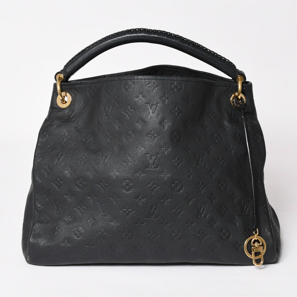 Very good condition LOUIS VUITTON Artsy MM One Shoulder Bag Handbag M93448 Calfskin Monogram Empreinte Black Gold Hardware Used 4a003503