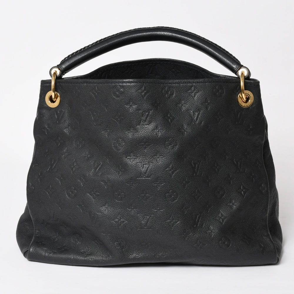Very good condition LOUIS VUITTON Artsy MM One Shoulder Bag Handbag M93448 Calfskin Monogram Empreinte Black Gold Hardware Used 4a003503