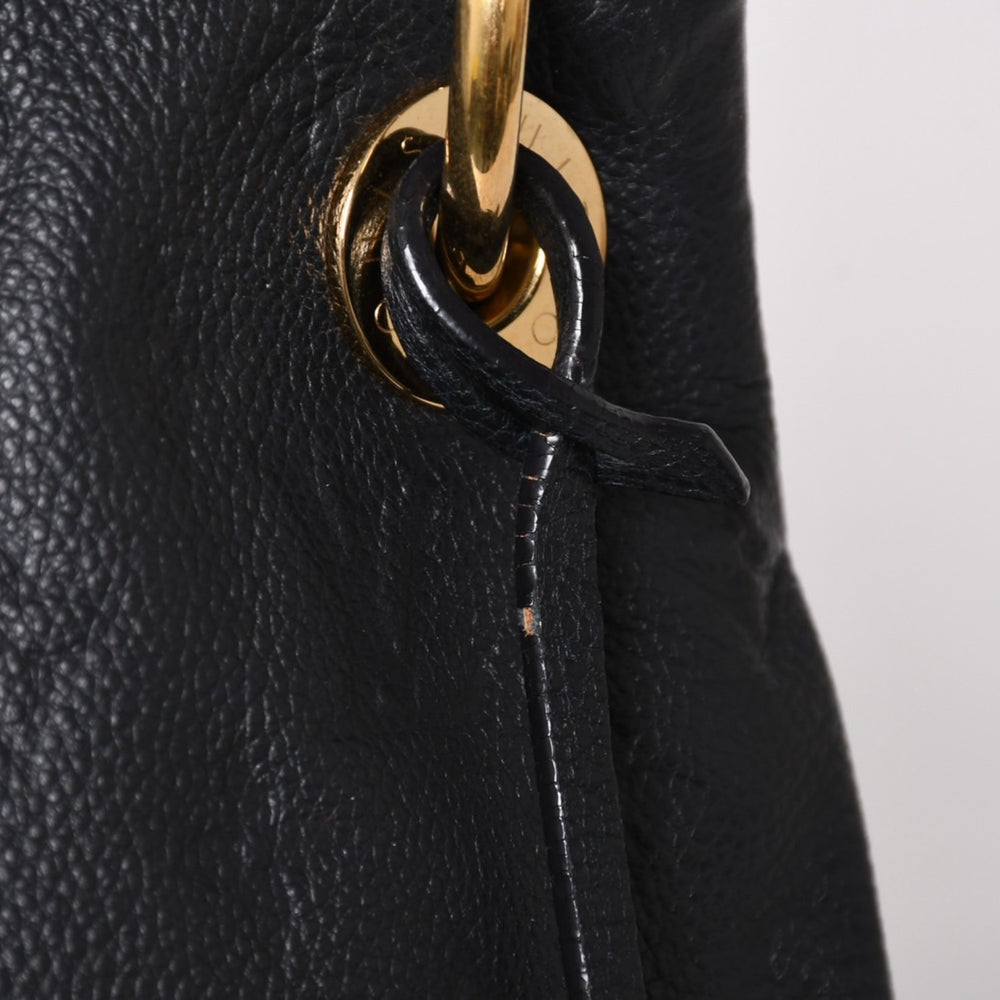 極美品 LOUIS VUITTON ルイヴィトン アーツィーMM ワンショルダーバッグ ハンドバッグ M93448 カーフスキン モノグラムアンプラント ブラック ゴールド金具 中古 4a003503