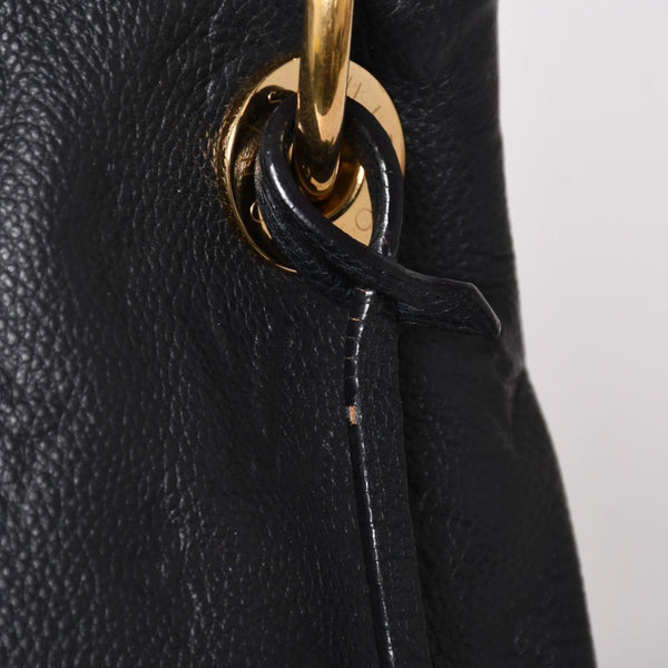 極美品 LOUIS VUITTON ルイヴィトン アーツィーMM ワンショルダーバッグ ハンドバッグ M93448 カーフスキン モノグラムアンプラント ブラック ゴールド金具 中古 4a003503