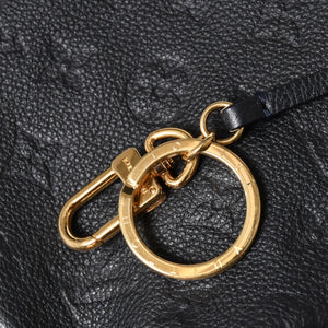 極美品 LOUIS VUITTON ルイヴィトン アーツィーMM ワンショルダーバッグ ハンドバッグ M93448 カーフスキン モノグラムアンプラント ブラック ゴールド金具 中古 4a003503