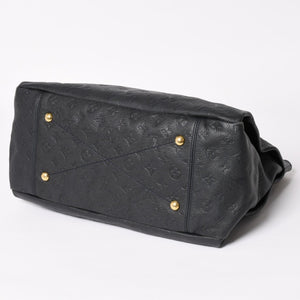 極美品 LOUIS VUITTON ルイヴィトン アーツィーMM ワンショルダーバッグ ハンドバッグ M93448 カーフスキン モノグラムアンプラント ブラック ゴールド金具 中古 4a003503