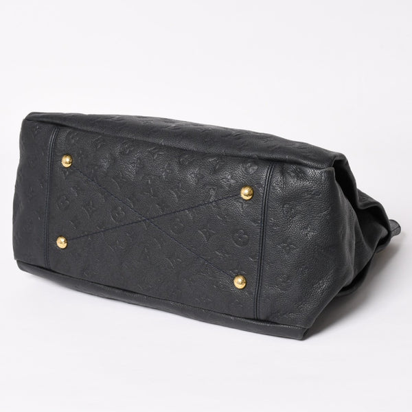 極美品 LOUIS VUITTON ルイヴィトン アーツィーMM ワンショルダーバッグ ハンドバッグ M93448 カーフスキン モノグラムアンプラント ブラック ゴールド金具 中古 4a003503