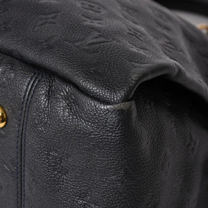 極美品 LOUIS VUITTON ルイヴィトン アーツィーMM ワンショルダーバッグ ハンドバッグ M93448 カーフスキン モノグラムアンプラント ブラック ゴールド金具 中古 4a003503