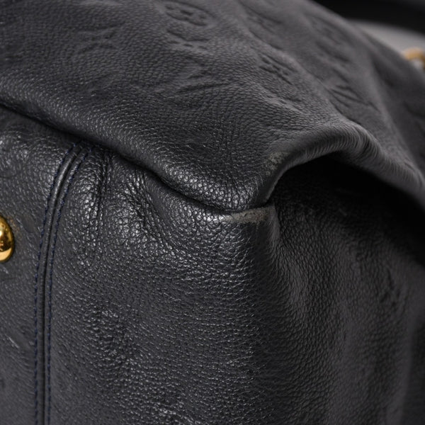 極美品 LOUIS VUITTON ルイヴィトン アーツィーMM ワンショルダーバッグ ハンドバッグ M93448 カーフスキン モノグラムアンプラント ブラック ゴールド金具 中古 4a003503