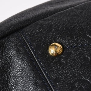 極美品 LOUIS VUITTON ルイヴィトン アーツィーMM ワンショルダーバッグ ハンドバッグ M93448 カーフスキン モノグラムアンプラント ブラック ゴールド金具 中古 4a003503