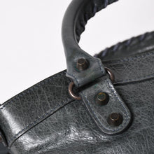 画像をギャラリービューアに読み込む, BALENCIAGA バレンシアガ ザ ファースト ハンドバッグ ショルダーバッグ 103208 ラムスキン ダークグレー メタルブラック金具 2way 美品 中古 4a003641