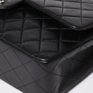 極美品 CHANEL シャネル マトラッセ25 Wフラップ Wチェーンショルダーバッグ 6番台 ラムスキン ココマーク ブラック シルバー金具 中古 4a003645 6