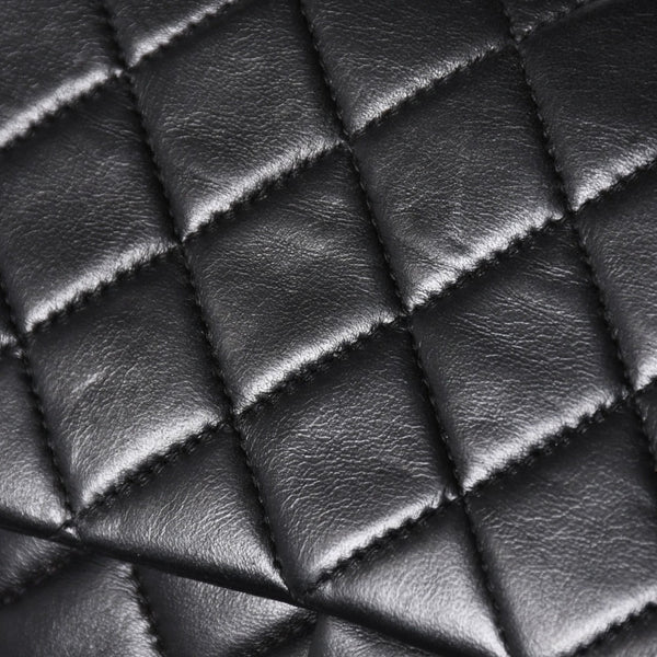 極美品 CHANEL シャネル マトラッセ25 Wフラップ Wチェーンショルダーバッグ 6番台 ラムスキン ココマーク ブラック シルバー金具 中古 4a003645 6