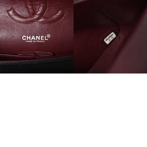 極美品 CHANEL シャネル マトラッセ25 Wフラップ Wチェーンショルダーバッグ 6番台 ラムスキン ココマーク ブラック シルバー金具 中古 4a003645 6
