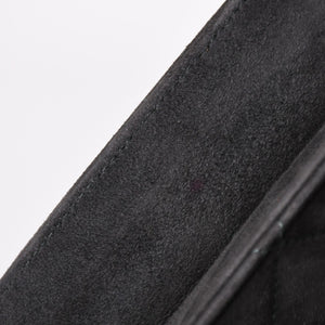 極美品 CHANEL シャネル トップハンドル ハンドバッグ 3番台 ココマーク スウェード ターンロック ダークグレー ゴールド金具 中古 4a003643
