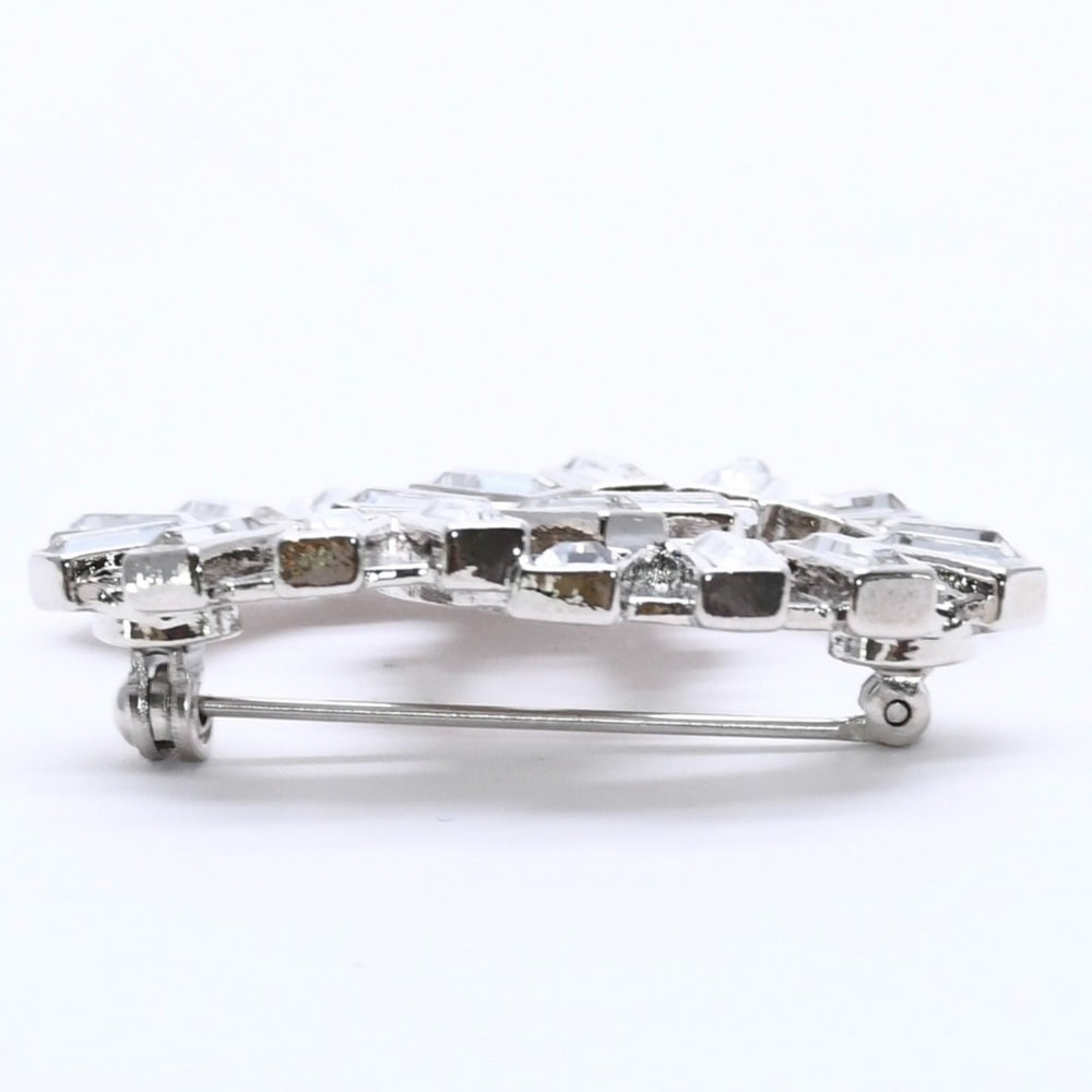 Very good condition CHANEL Coco mark brooch Weight approx. 12.89g 06A stamp Metal Silver Clear Rhinestone Used 4a003148