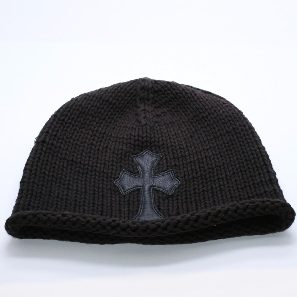 CHROME HEARTS BEANIE CASH CH CROSS CH Cross Beanie Knit Cap Early Model Cross Patch Cashmere Silver 925 Good Condition Used 4a003867