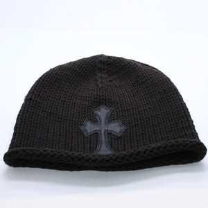 CHROME HEARTS BEANIE CASH CH CROSS CH Cross Beanie Knit Cap Early Model Cross Patch Cashmere Silver 925 Good Condition Used 4a003867