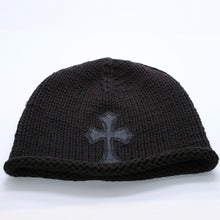 画像をギャラリービューアに読み込む, CHROME HEARTS クロムハーツ BEANIE CASH CH CROSS CHクロス ビーニー ニットキャップ 初期モデル クロスパッチ カシミヤ シルバー925 美品 中古 4a003867
