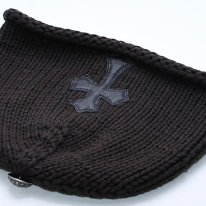 CHROME HEARTS BEANIE CASH CH CROSS CH Cross Beanie Knit Cap Early Model Cross Patch Cashmere Silver 925 Good Condition Used 4a003867