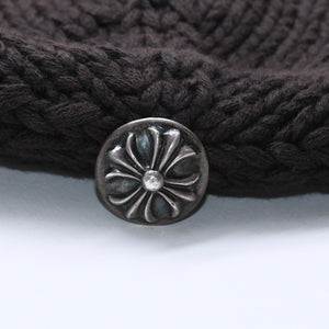 CHROME HEARTS BEANIE CASH CH CROSS CH Cross Beanie Knit Cap Early Model Cross Patch Cashmere Silver 925 Good Condition Used 4a003867