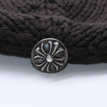 画像をギャラリービューアに読み込む, CHROME HEARTS クロムハーツ BEANIE CASH CH CROSS CHクロス ビーニー ニットキャップ 初期モデル クロスパッチ カシミヤ シルバー925 美品 中古 4a003867