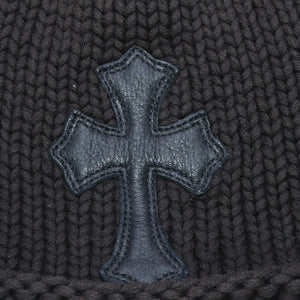 CHROME HEARTS BEANIE CASH CH CROSS CH Cross Beanie Knit Cap Early Model Cross Patch Cashmere Silver 925 Good Condition Used 4a003867