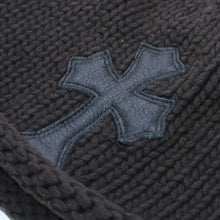 画像をギャラリービューアに読み込む, CHROME HEARTS クロムハーツ BEANIE CASH CH CROSS CHクロス ビーニー ニットキャップ 初期モデル クロスパッチ カシミヤ シルバー925 美品 中古 4a003867