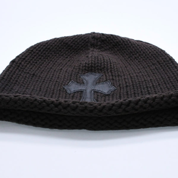 CHROME HEARTS BEANIE CASH CH CROSS CH Cross Beanie Knit Cap Early Model Cross Patch Cashmere Silver 925 Good Condition Used 4a003867