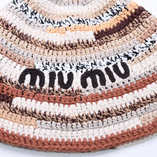 画像をギャラリービューアに読み込む, 極美品 MIUMIU ミュウミュウ バケットハット Bucket Hat ハット ブラウン ベージュ マルチカラー 5HC326 中古 4a002779