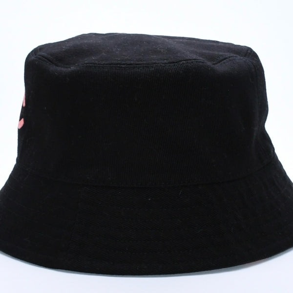 Very good condition CHANEL Cocomark M23A Hat Cotton Black Pink Multicolor Used 4a002780
