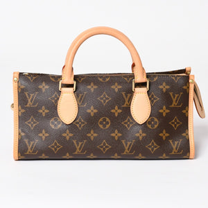 新品同様 LOUIS VUITTON ルイヴィトン モノグラム ポパンクール ハンドバッグ M40009 ロゴ モノグラムキャンバス ブラウン 中古 4a003648