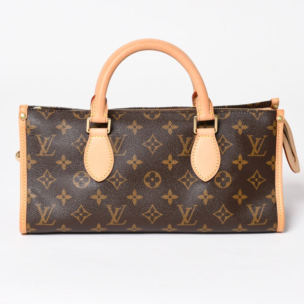新品同様 LOUIS VUITTON ルイヴィトン モノグラム ポパンクール ハンドバッグ M40009 ロゴ モノグラムキャンバス ブラウン 中古 4a003648