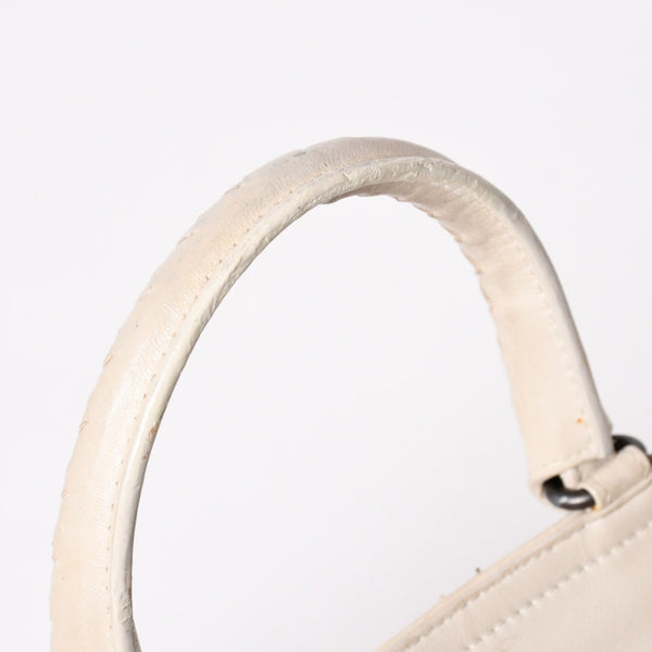 BOTTEGA VENETA Intrecciato 2WAY Bag Shoulder Bag Handbag Off White Black Hardware 4a003701