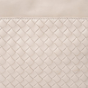 BOTTEGA VENETA Intrecciato 2WAY Bag Shoulder Bag Handbag Off White Black Hardware 4a003701