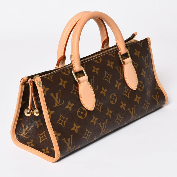 新品同様 LOUIS VUITTON ルイヴィトン モノグラム ポパンクール ハンドバッグ M40009 ロゴ モノグラムキャンバス ブラウン 中古 4a003648