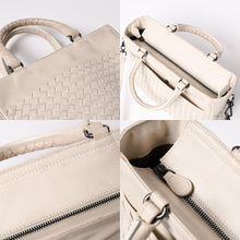 Load image into Gallery viewer, BOTTEGA VENETA ボッテガ ヴェネタ イントレチャート 2WAY バッグ ショルダーバッグ ハンドバッグ オフホワイト ブラック金具 4a003701