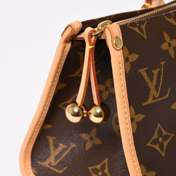 新品同様 LOUIS VUITTON ルイヴィトン モノグラム ポパンクール ハンドバッグ M40009 ロゴ モノグラムキャンバス ブラウン 中古 4a003648