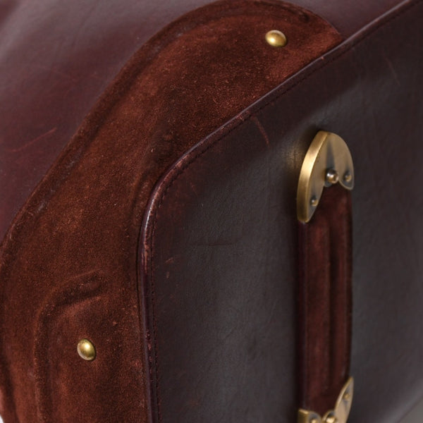 Christian Dior クリスチャンディオール Hand Bag ハンドバッグ バーガンディ ワインレッド 05-MA-0047 マットゴールド金具 美品 中古 4a003654