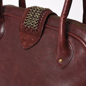 Christian Dior クリスチャンディオール Hand Bag ハンドバッグ バーガンディ ワインレッド 05-MA-0047 マットゴールド金具 美品 中古 4a003654