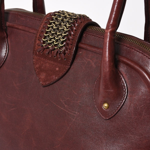Christian Dior クリスチャンディオール Hand Bag ハンドバッグ バーガンディ ワインレッド 05-MA-0047 マットゴールド金具 美品 中古 4a003654