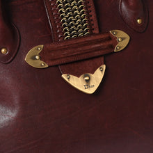 画像をギャラリービューアに読み込む, Christian Dior クリスチャンディオール Hand Bag ハンドバッグ バーガンディ ワインレッド 05-MA-0047 マットゴールド金具 美品 中古 4a003654