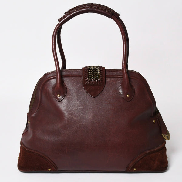 Christian Dior クリスチャンディオール Hand Bag ハンドバッグ バーガンディ ワインレッド 05-MA-0047 マットゴールド金具 美品 中古 4a003654