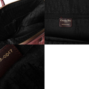 Christian Dior クリスチャンディオール Hand Bag ハンドバッグ バーガンディ ワインレッド 05-MA-0047 マットゴールド金具 美品 中古 4a003654