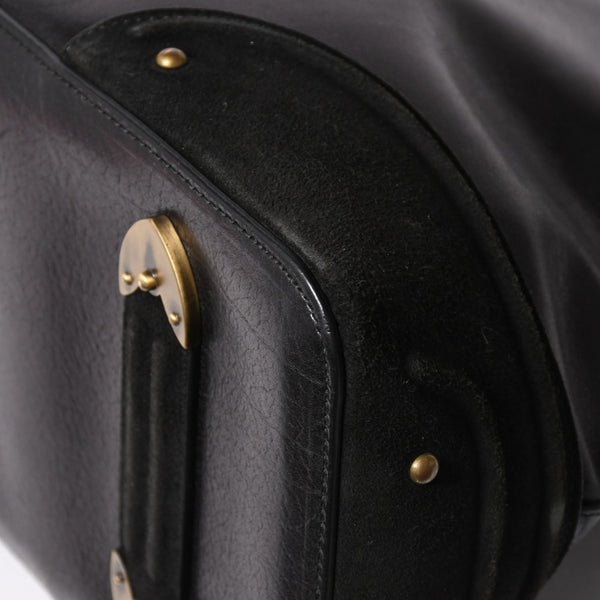 Christian Dior Jeanne Handbag 05-MA-0067 Calf Leather Suede Galliano Period Metal Plate Studs Gold Hardware Good Condition Used 4a003653