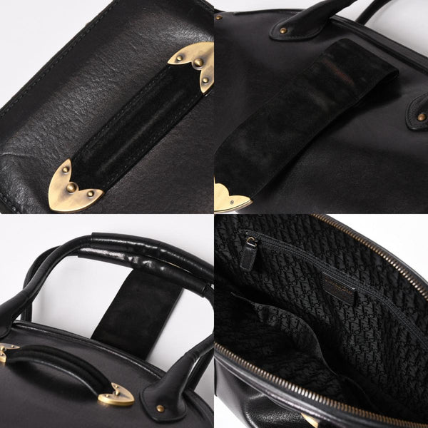 Christian Dior Jeanne Handbag 05-MA-0067 Calf Leather Suede Galliano Period Metal Plate Studs Gold Hardware Good Condition Used 4a003653