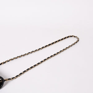Like new CHANEL Mini Matelasse 17 S Flap S Chain Shoulder Bag 18th Series Coco Mark Lambskin Black Used 4a003658